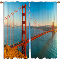 Golden Gate Bridge In San Francisco Daylight Window Curtains 59741022