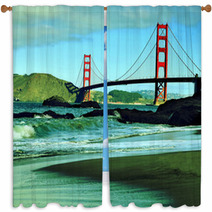 Golden Gate Bridge, San Francisco, United States Window Curtains 47858904