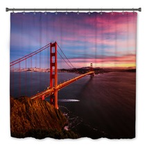 Golden Gate Bridge Sunset Bath Decor 105806459