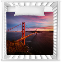 Golden Gate Bridge Sunset Nursery Decor 105806459