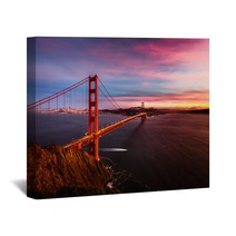 Golden Gate Bridge Sunset Wall Art 105806459