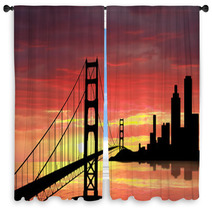 Golden Gate Bridge Window Curtains 14972519