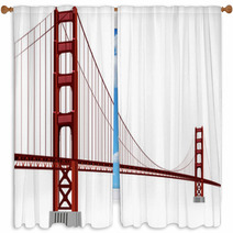 Golden Gate Bridge Window Curtains 46490356