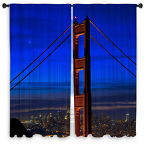 Golden Gate Bridge Window Curtains 68325948