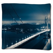 Golden Gate Night Scenery Blankets 71754194
