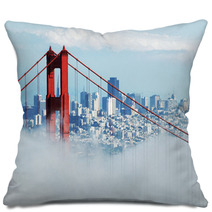 Golden Gate & San Francisco Under Fog Pillows 1253800