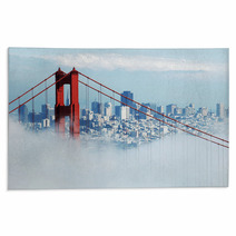 Golden Gate & San Francisco Under Fog Rugs 1253800
