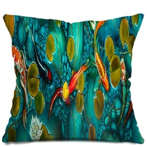 Goldfish In The Lake Oil Painting Handmade Pillows 270765704