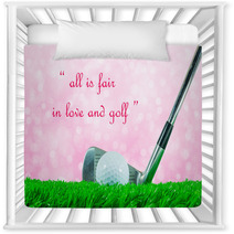 Golf Ball And Iron Club And Quote Nursery Decor 103623298