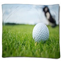 Golf Ball On Tee Blankets 88462563