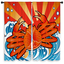 Good catch Flag crab Window Curtains 44873273