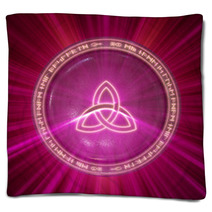 Gordian Knot Icon Illuminated From Behind. Blankets 4535184