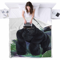 Gorila Occidental / Western Gorilla / Gorilla Gorilla Blankets 45288214