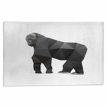 Gorilla Triangle Low Polygon Style Rugs 71436291