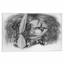 Gothic Girl Aggressive Rugs 2214359