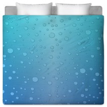 Gradient Background In Blue And Green With Waterdrops Bedding 11731966