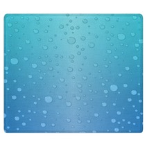 Gradient Background In Blue And Green With Waterdrops Rugs 11731966
