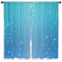 Gradient Background In Blue And Green With Waterdrops Window Curtains 11731966