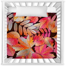 Gradient Different Autumn Leaves With Droplets Nursery Decor 69038229