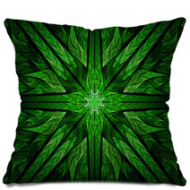 Gradient Green And Black Criss Cross Pattern Pillows 71141092