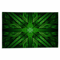 Gradient Green And Black Criss Cross Pattern Rugs 71141092