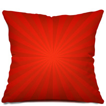 Gradient Red Sun Rays Background Pillows 70047662