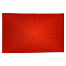 Gradient Red Sun Rays Background Rugs 70047662