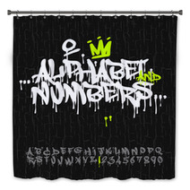 Graffiti Alphabet And Numbers Bath Decor 65534748