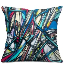 Graffiti Art Brooklyn Nyc 128 Pillows 103770111