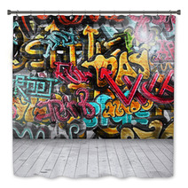 Graffiti On Wall Bath Decor 56467874