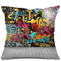 Graffiti On Wall Pillows 56467874