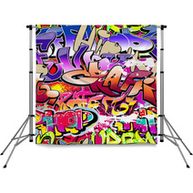 Graffiti Seamless Background. Hip-hop Urban Art Backdrops 36210089
