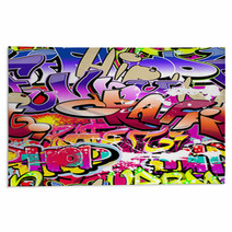 Graffiti Seamless Background. Hip-hop Urban Art Rugs 36210089