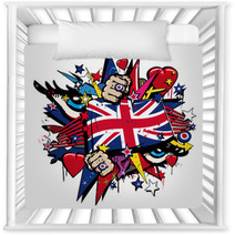 Graffiti UK Flag Pop Art Illustration Nursery Decor 32209947