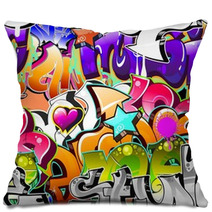 Graffiti Urban Art Background. Seamless Design Pillows 38619274