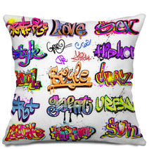 Graffiti Vector Background Collection. Hip-hop Design Pillows 21600142