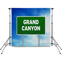 Grand Canyon Highway Sign Backdrops 33855227