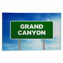 Grand Canyon Highway Sign Rugs 33855227