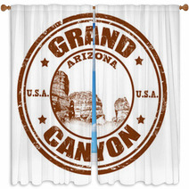 Grand Canyon Stamp Window Curtains 54367340