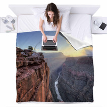 Grand Canyon Toroweap Point Sunrise Blankets 55391354