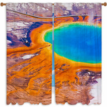 Grand Prismatic Spring In Yellowstone National Park Window Curtains 51496286