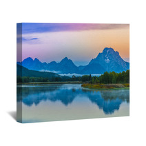 Grand Teton Reflection At Sunrise Wall Art 57689084