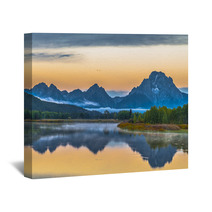 Grand Teton Reflection At Sunrise Wall Art 57689108