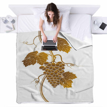 Grapes Silhouette Blankets 13598789