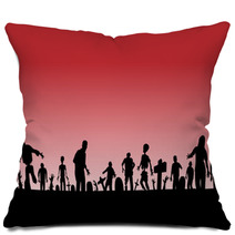 Graveyard Zombies Red Poster Pillows 46178699
