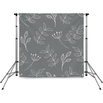 Gray Botanical Leaves On Branches Backdrops 232659970