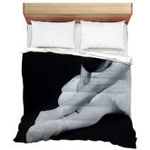 Grayscale Ballerina Stretching On The Floor Bedding 62591438
