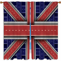Great Britain Road Flag Window Curtains 47189061