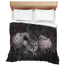 Great Grey Owl Lat. Strix Nebulosa Bedding 40033487