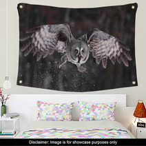 Great Grey Owl Lat. Strix Nebulosa Wall Art 40033487